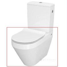 унитаз чаша Cersanit Crea Clean On BTW 010/020 63,5x36 без ободка, сиденье дюропласт soft-close (K114-023)