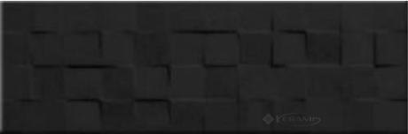 Плитка Cersanit Simple Art 20x60 black glossy structure cubes