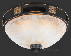 светильник потолочный Trio Quinta, алебастровая, под ржавчину, 2 лампы (608100224)