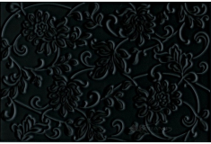 плитка Kerama Marazzi Аджанта Цветы 20x30 черный (8217)