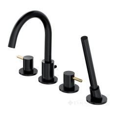 смеситель для ванны Omnires Y black/gold (Y1232BLGL)