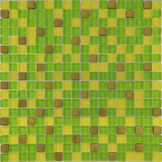 мозаика Grand Kerama 30х30 (1,5х1,5) микс зелено-желтый (457)