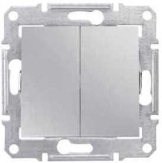 выключатель Schneider Electric Sedna 2 кл., 10 А, алюминий (SDN0300160)