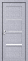 дверное полотно Rodos Modern Quadro 600 мм, с полустеклом, дуб сонома