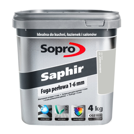 Затирка Sopro Saphir Fuga 17 сріблясто-сірий 4 кг (9502/4 N)