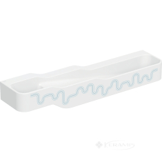 умывальник для детей Geberit Bambini 180x39 без отверстий под смеситель, правый, белый альп/голубой (502.978.SX.2)