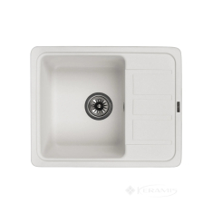 кухонная мойка Granado Almeria 57,4х46х19,7 с сифоном, white (gr2705)