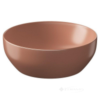 умывальник Cersanit Larga 40x40 кирпичный матовый, на столешницу круглый (K677-048)