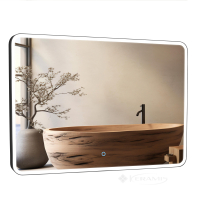 зеркало Aqua Rodos Донато 100x70x4 черный с подсветкой (АР000113298)