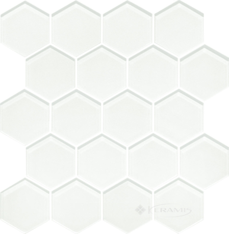 Мозаика Paradyz Uniwersalna szklana heksagon 25,8x28 ivory