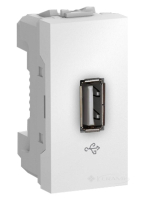 розетка Schneider Electric Unica USB, 1 пост., 100-240 В, без рамки, біла (MGU3.429.18)