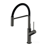 смеситель для кухни Omnires Vita brushed graphite/matt black (VI6350BLGR)