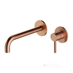 зовнішня частина змішувача для умивальника Omnires Y прихованого монтажу brushed copper (Y1215HLROCPB)