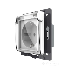 розетка Livolo 1 пост., 16 А, 220 В, влагозащищенная с крышкой, белый (VL-FCTC16A/XW001-2WP)