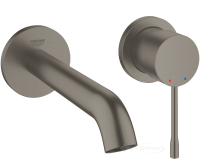 змішувач для раковини Grohe Essence New M-size, на два отвори, темний графіт (19408AL1)