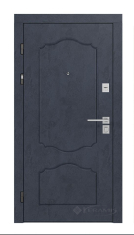 дверь входная Rodos Line 880x2050x96 бетон антрацит/дуб сонома (Lnz 003)