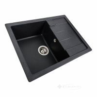 кухонная мойка Valeso Intenso 64,5x49,5x20 под столешницу, гранит, карбон (SP000047229)