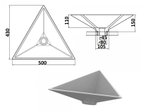 умывальник Snail Пегас 43,3x50 medium  (114T107)