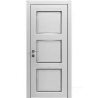 дверне полотно Rodos Style 3 600 мм, напівскло, каштан білий