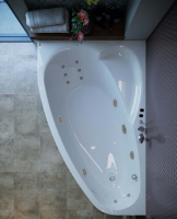 гідромасажна ванна WGT Rialto Como 180x110 ліва + корпус+рама+злив/перелив (RLTCM180LHLUMPBW)