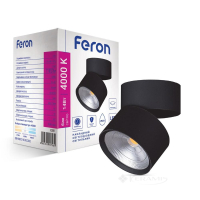 спот накладной светодиодный Feron AL541 14Вт 4000K черный (32581)