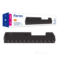 светодиодный магнитный трековый светильник Feron MGN300 12Вт 4000K черный (41929)