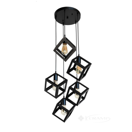 Світильник підвісний Levistella (756PR160F-5 BK (300)) у стилі лофт