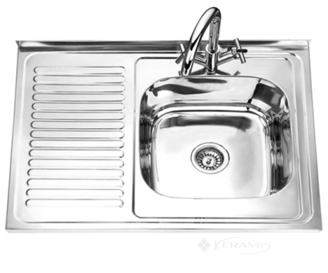 Кухонна мийка Formix Mx 80х60х18 полірована, права (MX8060DK-R)