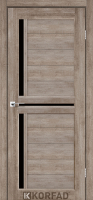 дверное полотно Korfad Scalea SC-04, 700х2000, еш-вайт, стекло черное