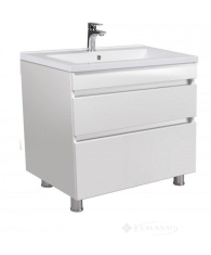тумбочка з умивальником Мойдодир MoonShine 80х86х45 Cosmopolitan 80 підлогова, білий глянець (00-0008177)