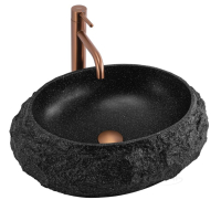 умивальник Rea Mika 50x38 black (REA-U4333)