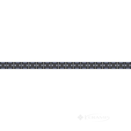 Фриз Grand Kerama 1,3x25 разрезной люстрированый черный