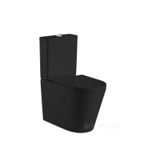 унитаз-компакт Volle Lugo + сиденье slim, slow-closing, черный мат (1348.472004)