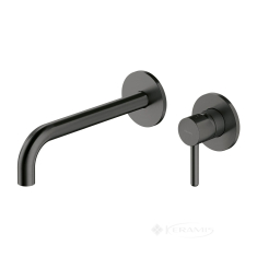 зовнішня частина змішувача для умивальника Omnires Y прихованого монтажу brushed graphite (Y1215HLROGR)