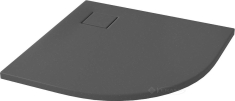 піддон Cersanit Tako Slim 90x4 напівкруглий, сірий матовий + сифон (S932-160)