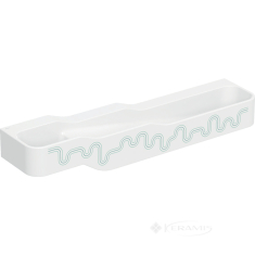 умывальник для детей Geberit Bambini 180x39 без отверстий под смеситель, правый, белый альп/зеленый (502.978.79.2)