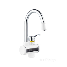 змішувач для кухні Kroner Volt з водонагрівачем та дисплеєм, хром/білий (Volt-CW091) CV020401