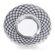 точечный светильник Feron CD833 c LED подсветкой прозрачный-серебро (40026)