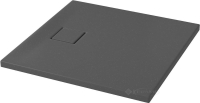 поддон Cersanit Tako Slim 80x4 квадратный, серый матовый + сифон (S932-161)