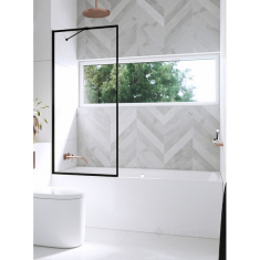 штора для ванны Radaway Modo PNJ 90 безопасное стекло, frame, чёрная (10006090-54-56)