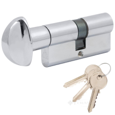 цилиндр замка Cortellezzi Primo 117F 30x30 ключ-поворот. хром