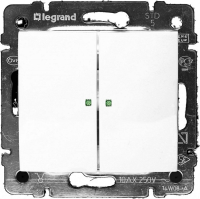 вимикач Legrand Valena 2 кл., 10 А, білий (774428)
