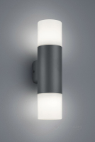 светильник настенный Trio Hoosic, антрацит, белый, 2 лампы (224060242)