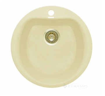 Кухонна мийка Granitika Round Bevel 51x51x20 крем (RB515120)