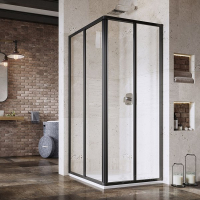 душова кабіна Ravak SRV2-75 195 S black + glass Transparent (14V303O2Z1)
