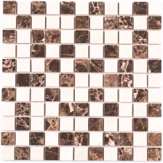 мозаика Kotto Keramika СМ 3022 C2 brown/white 30x30