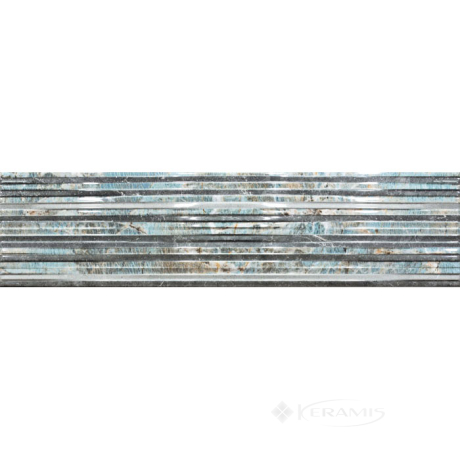 Плитка Gemma Aqua 30x120 stripe turquois gloss