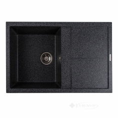 кухонная мойка Valeso Selena 78,5x49,5x20 на столешницу, гранит, графит (SP000046912)