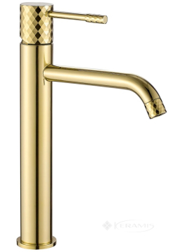 смеситель для умывальника Rea Lungo Diamond высокий, gold (REA-B8995) (смеситель для умывальника Rea Lungo Diamond высокий, gold (REA-B8995))