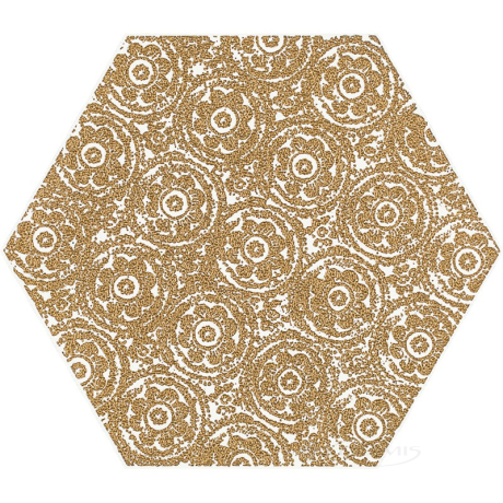 Плитка My Way Paradyz Shiny Lines 19,8x17,1 gold hexagon Inserto F